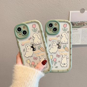 Tulips Bunny Garden iPhone Case