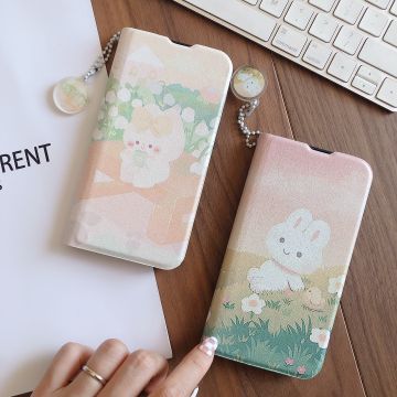 Cute Picnic Bunny Wallet Phone Case