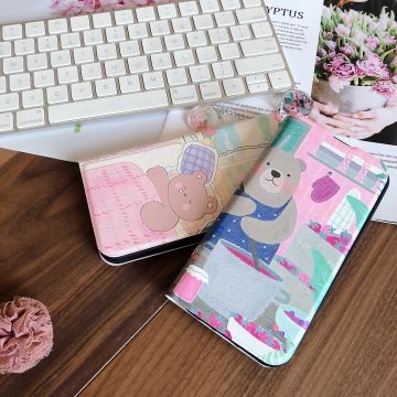 Cute Sleepy Bear Wallet Phone Case