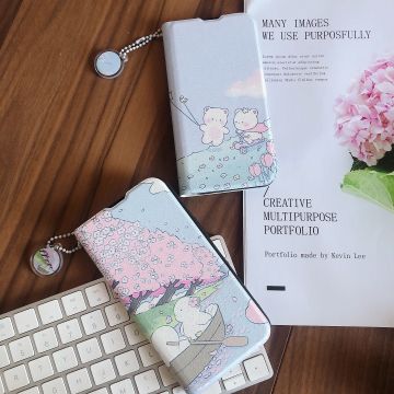 Cherry Blossom Lake Wallet Phone Case