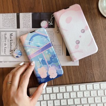 Cute Aquarium Bunny Wallet Phone Case