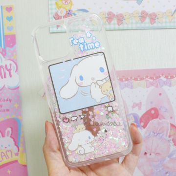 Cinnamoroll Liquid Glitter iPhone Case