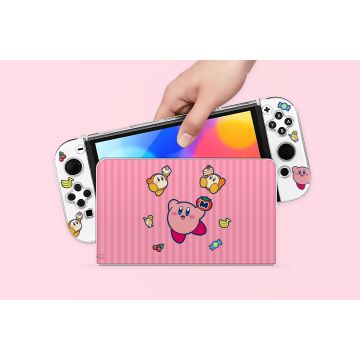 Cute Jumping Kirby Nintendo Switch Case