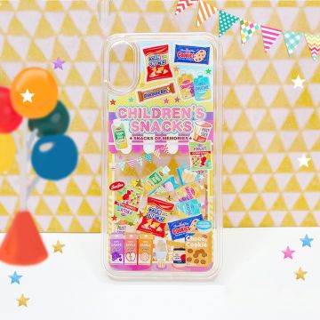 Cute Snacks Liquid Glitter iPhone Case