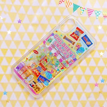 Cute Snacks Liquid Glitter iPhone Case