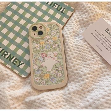 Flower Field Bunny iPhone Case