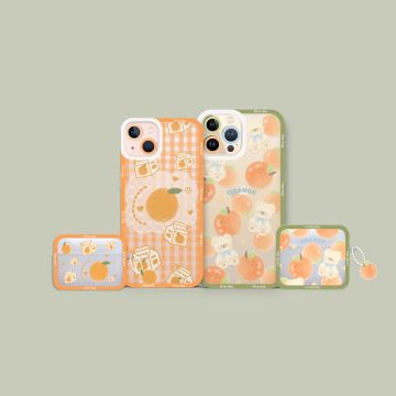 WaterColour Orange Bear Phone Case