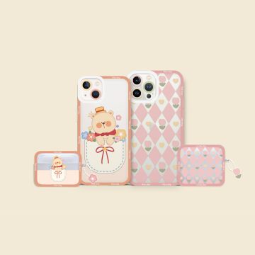 Tulip Flower Bear Phone Case