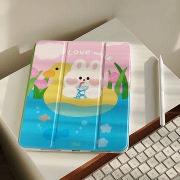 Summer Swimming Bunny iPad Kindel Case