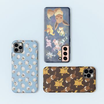 Eevee Pikachu Pattern Phone Case