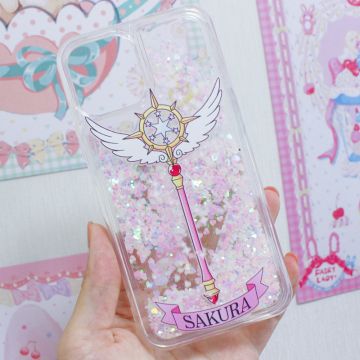 Sakura Magic Wand Glitter iPhone Case