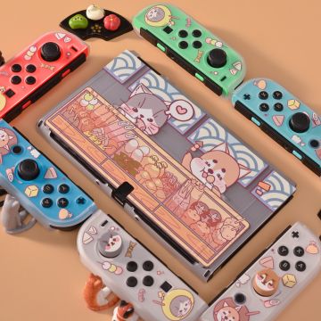 Shiba Inu Kitten Eating Nintendo Switch Case