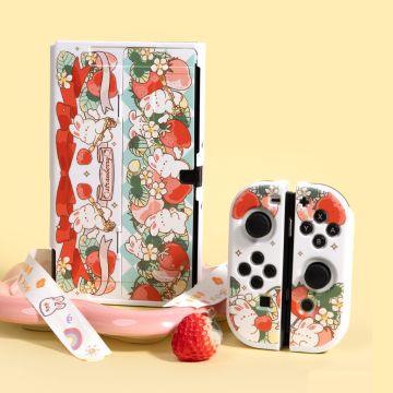 Strawberry Bunny Nintendo Switch Case