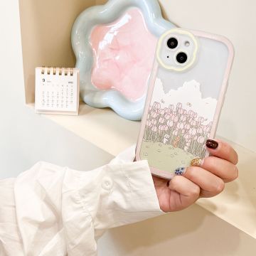 Pink Tulip Bouquet Flower iPhone Case