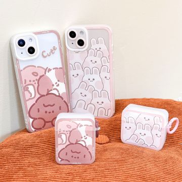 Bunny Puppy Pattern iPhone Case