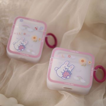 Lovely Bunny Strawberry Partten Airpods Case