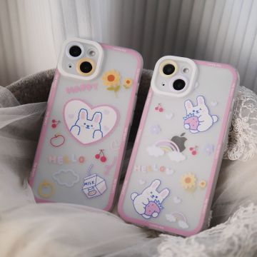 Lovely Bunny Strawberry Partten iPhone Case