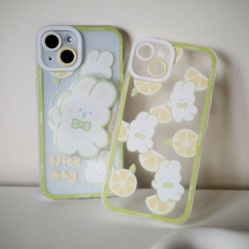 Cute Bunny Lemon Partten iPhone Case