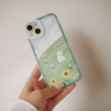 Sunflower Bunny Grassland iPhone Case