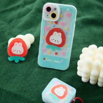 Lucky Lovely Bunny Strawberry iPhone Case