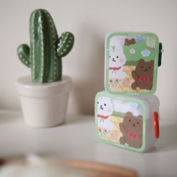 Lovely Teddy Bunny Picnic Airpods Case