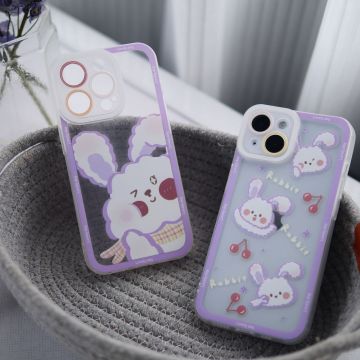 Cute Bunny Cherry Partten iPhone Case