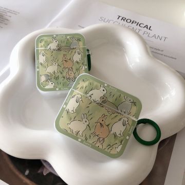 Spring Bunny Pattern Airpods Case