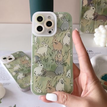 Spring Bunny Pattern iPhone Case