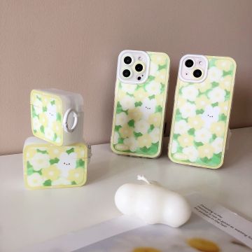 Pastel Bunny Flower Pattern iPhone Case