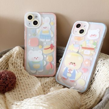 Couple Bunny Bear iPhone Case