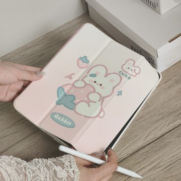 Gradient Strawberry Bunny iPad Kindel Case