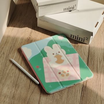 Cute Picnic Bunny iPad Kindel Case