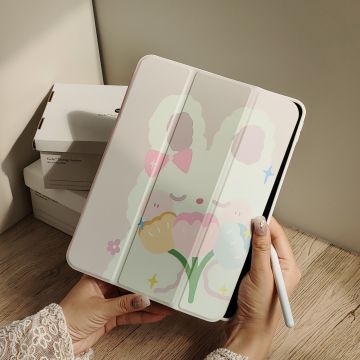 Bunny Smelling Flowers iPad Kindel Case