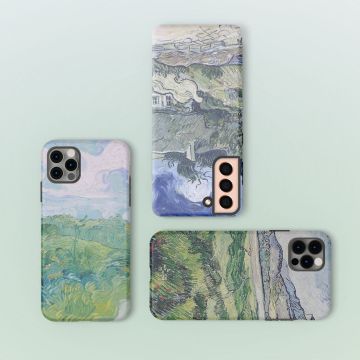 Green Wheat Fields Art Van Gogh Phone Case