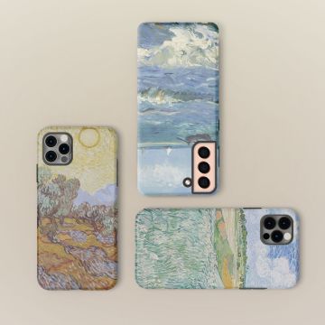 Olive Trees with Yellow Sky and Sun Art Van Gogh Phone Case