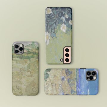 Wheat Fields with Auvers in the Background Art Van Gogh Phone Case